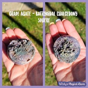 Grape Agate Botryoidal Chalcedony Gemstone Sphere